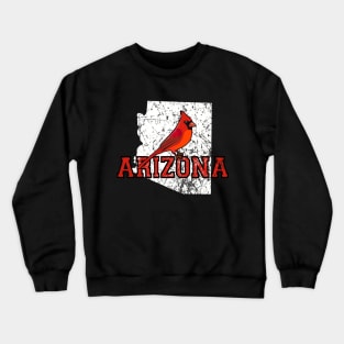 Vintage Arizona State Map Retro Football At Sunday Gameday Crewneck Sweatshirt